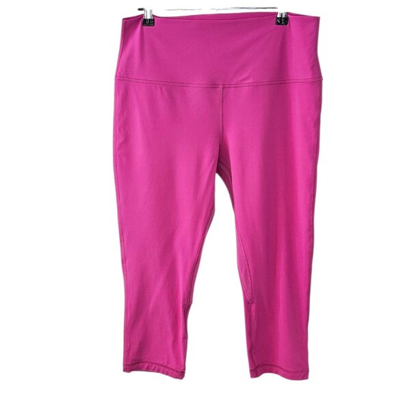 Lululemon Align High Rise Crop 21" Leggings, Pink, Nulu, Athletic, Yoga, Size 14 - Picture 1 of 9